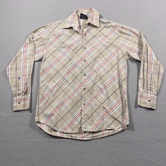 Southpole Other - Vintage South Pole Shirt Men Large Diamond Plaid Collection Beige